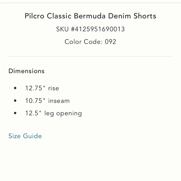 New! Anthropologie Pilcro Classic Bermuda Jean Shorts Size 30 NWT - Picture 5 of 7